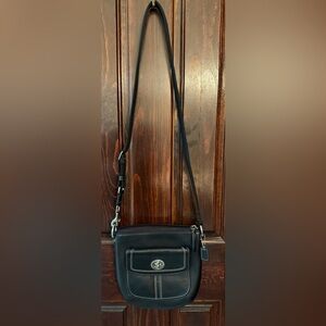 Coach Black Pebble Leather Crossbody